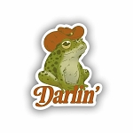 Darlin Cowboy Frog Sticker (Peel N' Stick)